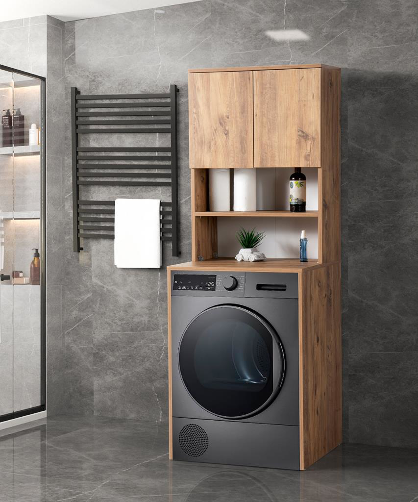 Sivas Gözde Mobilya Çamaşir Makinesi Üstü Banyo Dolabi Rafi Kapakli
