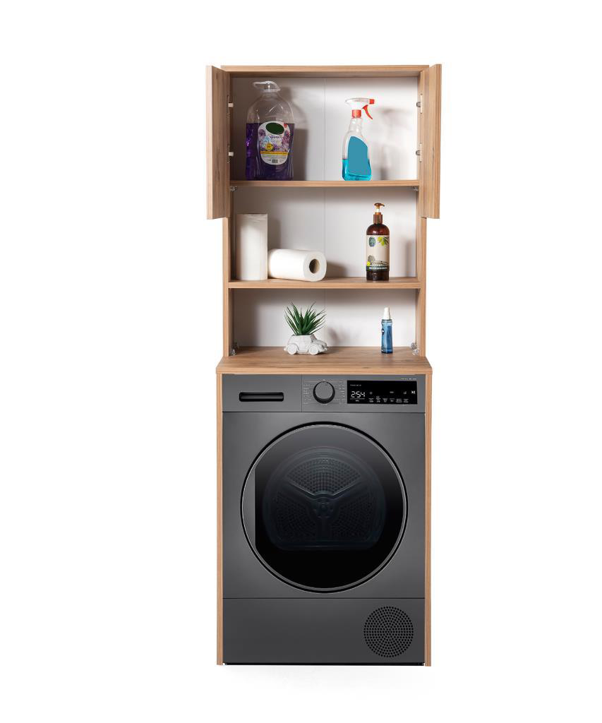 Sivas Gözde Mobilya Çamaşir Makinesi Üstü Banyo Dolabi Rafi Kapakli