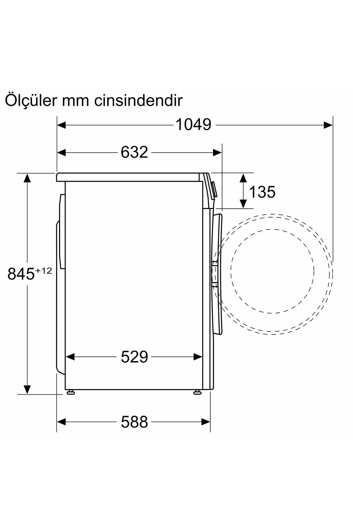 Çamaşır Makinesi 9 Kg 1200 Devir