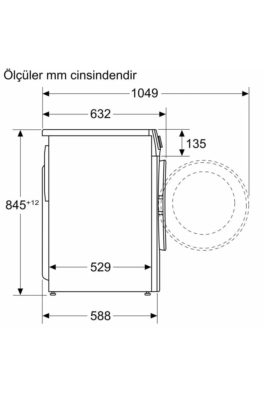 Çamaşır Makinesi 9 Kg 1200 Devir