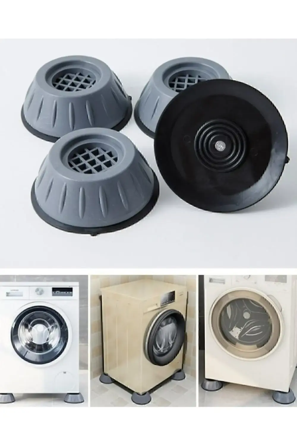 Çamaşır Makinesi Ayak Titreşim Gürültü Engelleyici Stoperi 4'lü K