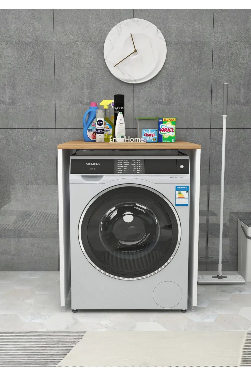 Çamaşır Makinesi Dolabı 89x65 cm Beyaz