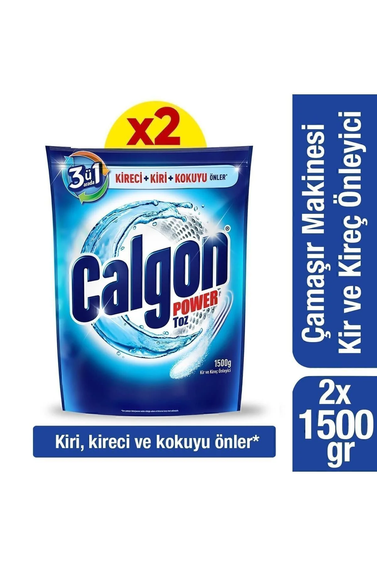 Çamaşır Makinesi Kireç Önleyici Toz 1500 gr X2 Çamaşır Makinesi Kireç Önleyici Toz 1500 gr X2