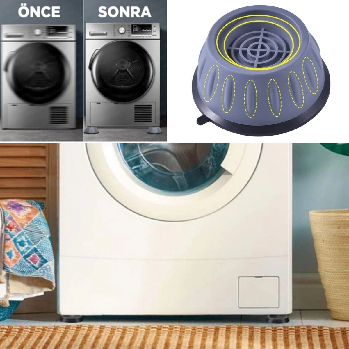 Çamaşır Makinesi Sarsıntı Titreşim Ses Önleyici Kaydırmaz Ayak 4lü Set Bx40 Fiyatı, Yorumları ve Özellikleri