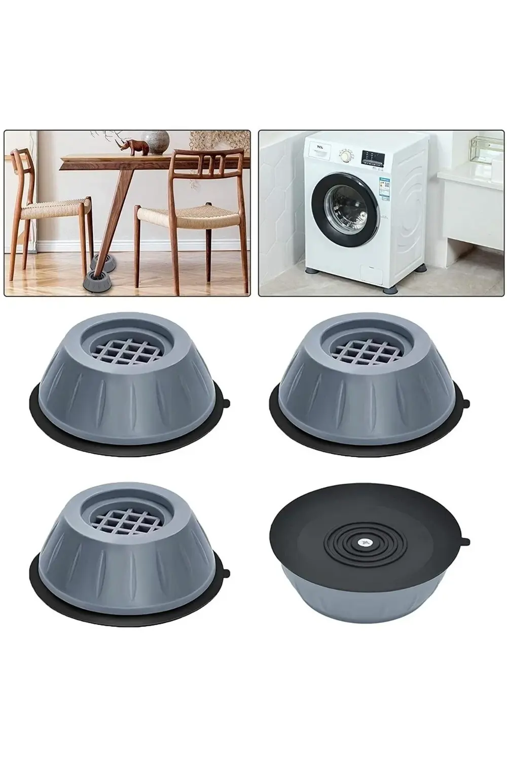 Çamaşır Makinesi Sarsıntı Titreşim Ses Önleyici Kaydırmaz Ayak 4l