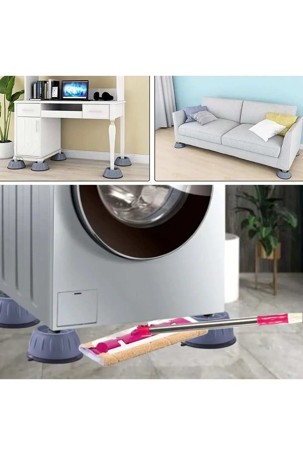 Çamaşır Makinesi Sarsıntı Titreşim Ses Önleyici Kaydırmaz Ayak 4l