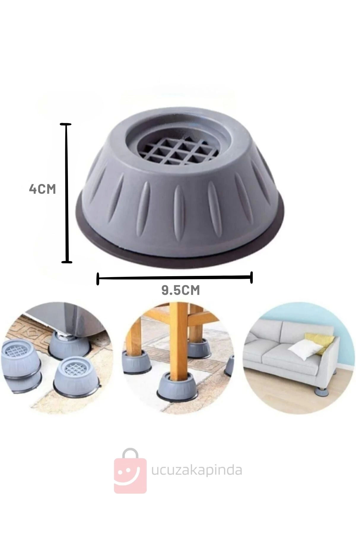 Çamaşır Makinesi Titreşim Önleyici Kaydırmaz Vantuzlu Ayak Stoper