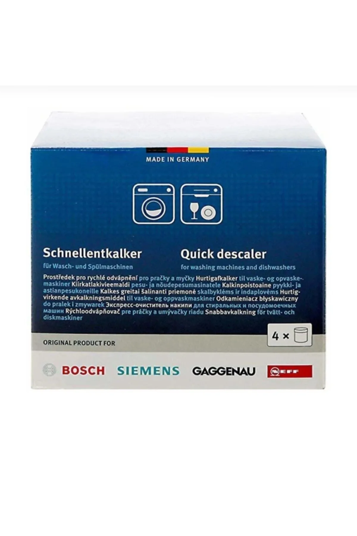 Çamaşır Ve Bulaşık Makineleri Için Hızlı Kireç Çözücü 4'lü Paket