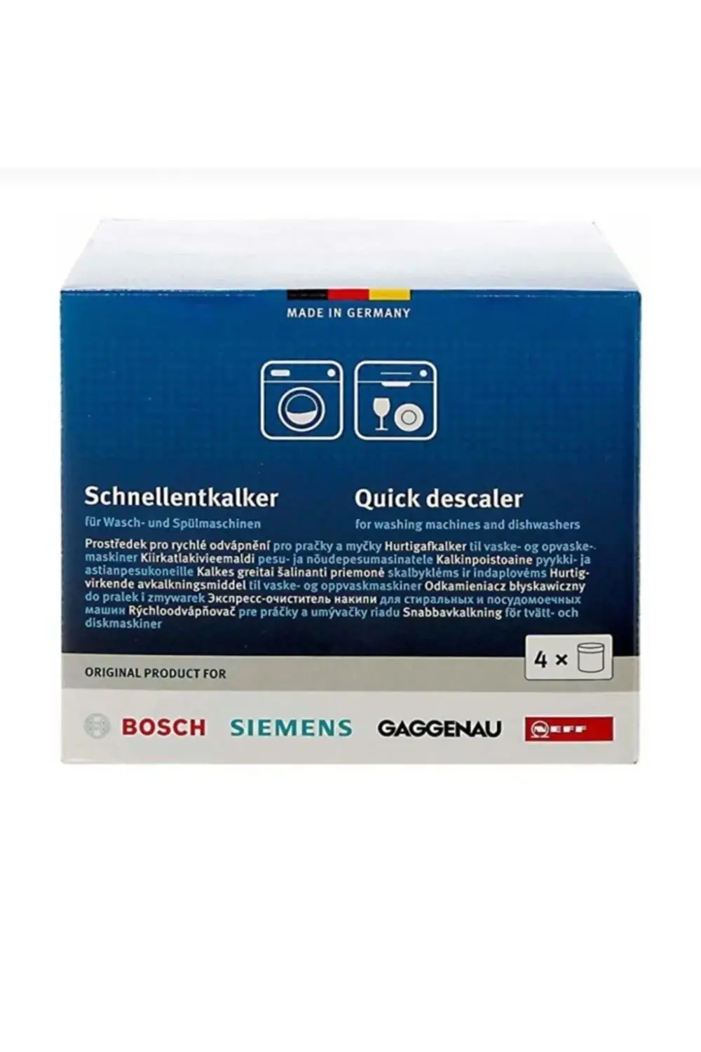 Çamaşır Ve Bulaşık Makineleri Için Hızlı Kireç Çözücü 4'lü Paket