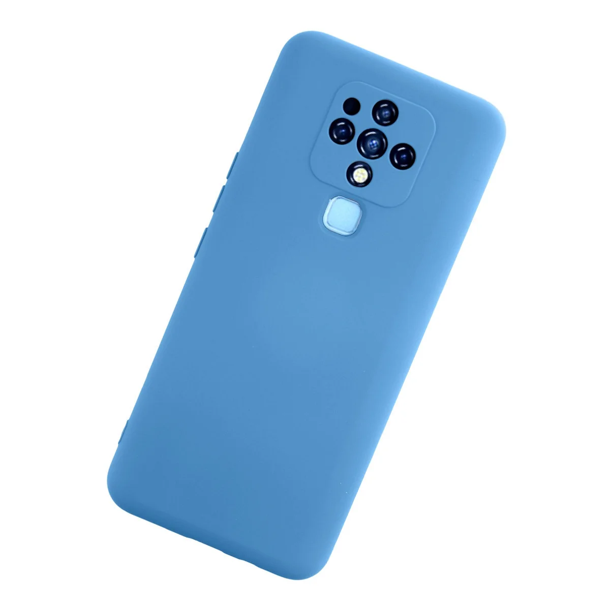 Camon 16 Nano İçi Kadife Silikon Kılıf - Mavi Ultra Şık Koruma Kılıfı