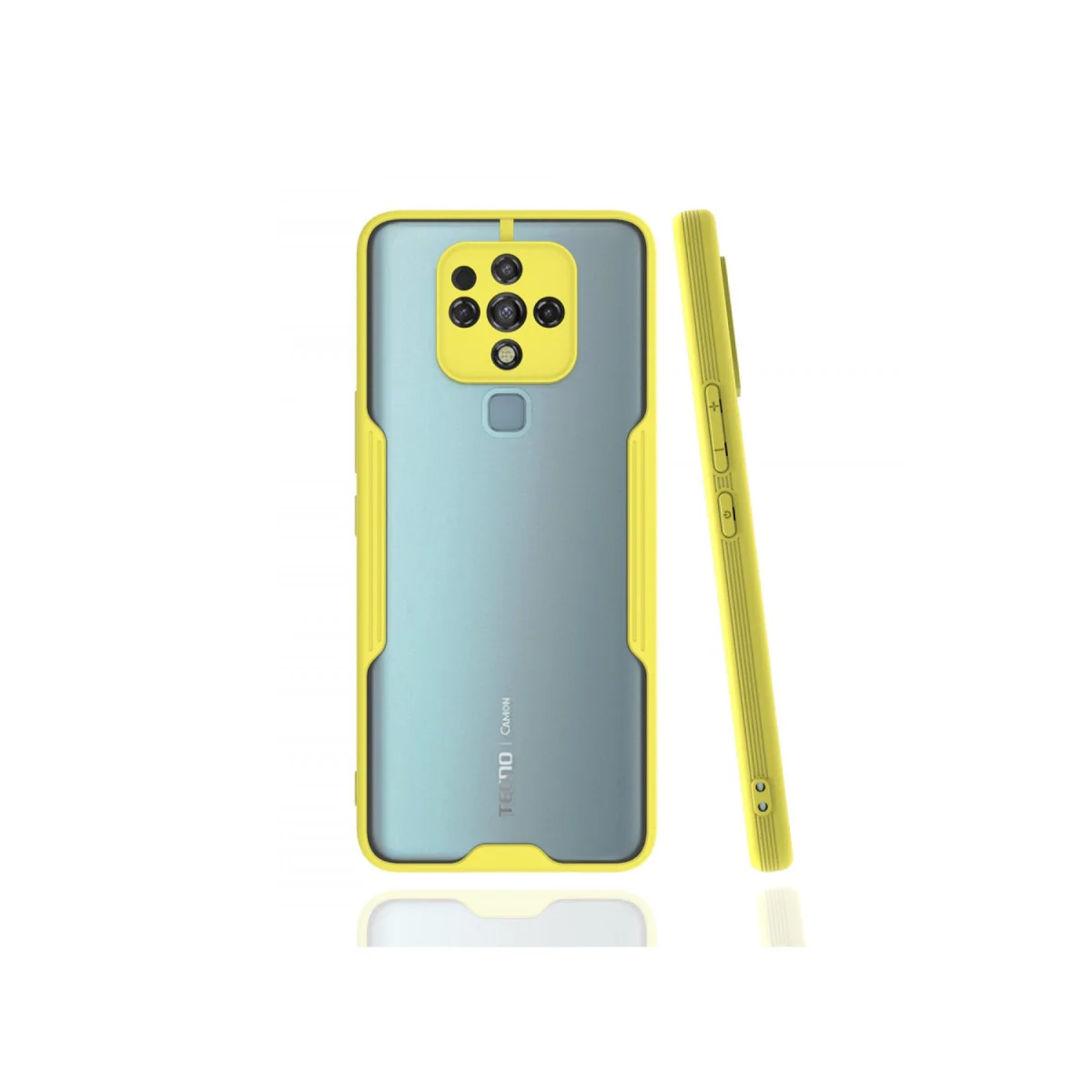 Camon 16 Platin Silikon Kılıf - Sarı, Şık ve Dayanıklı Koruma