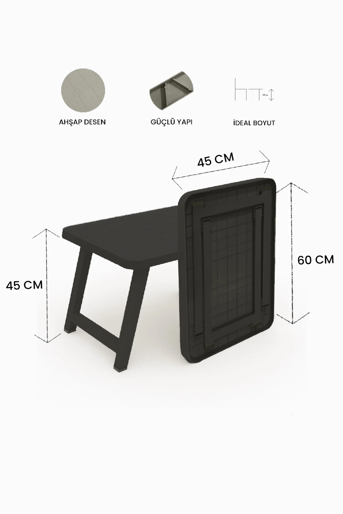 Campmate Orta Boy Siyah 40*50 Katlanabilir Suya Dayanıklı Kompakt