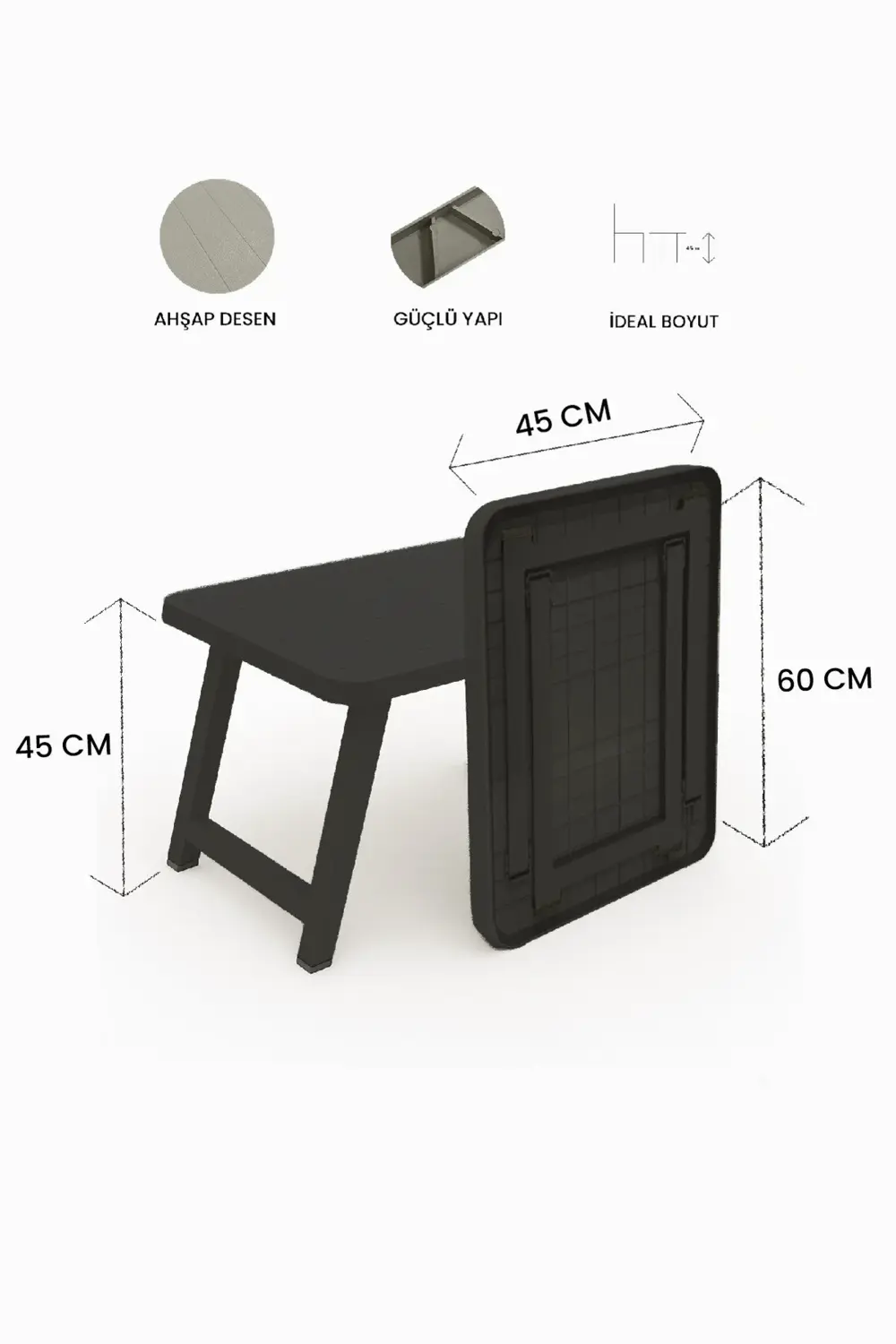 Campmate Orta Boy Siyah 40*50 Katlanabilir Suya Dayanıklı Kompakt