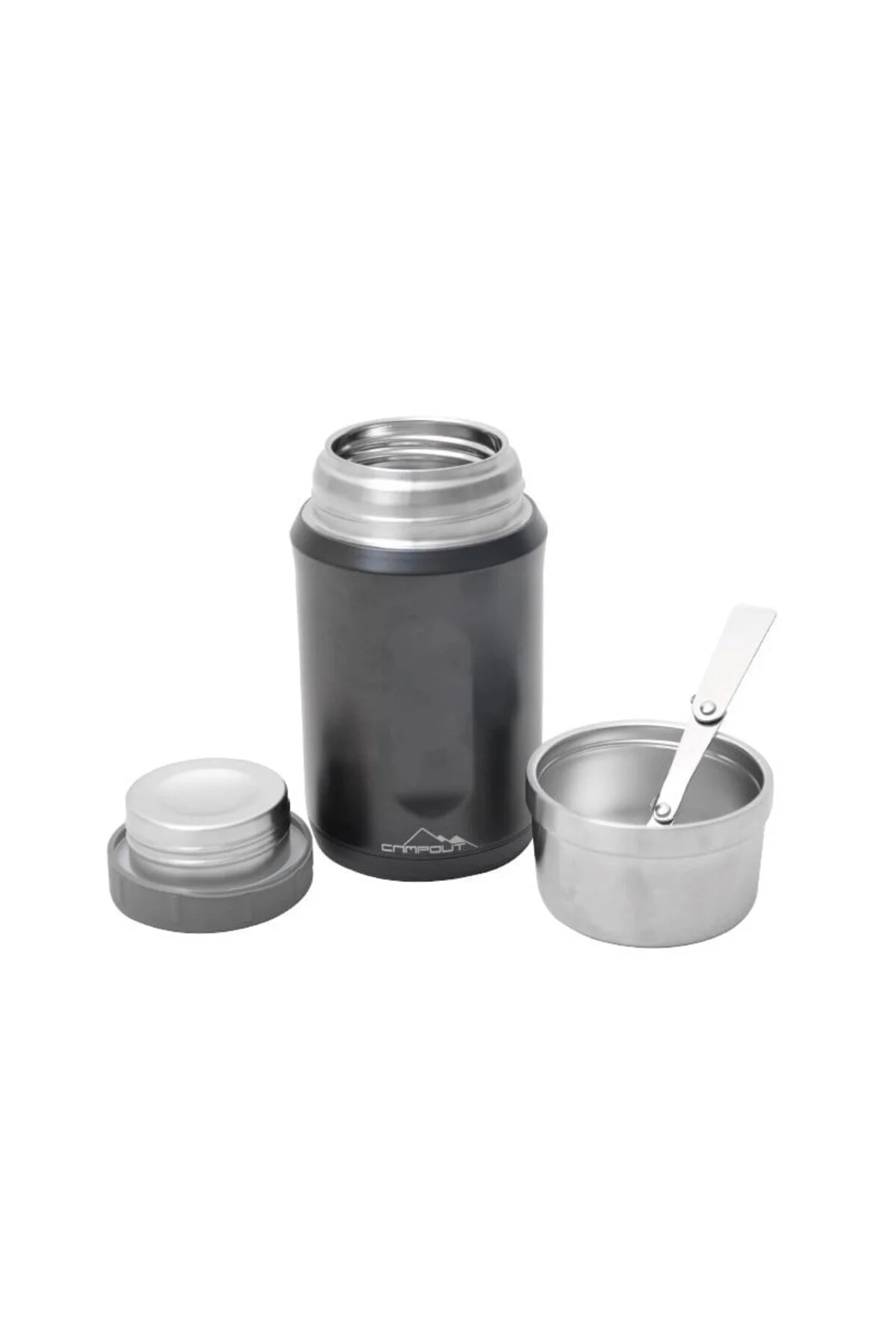 Campout Çift Katmanlı Termos Yemek Termosu 600Ml Siyah NG 172-SY