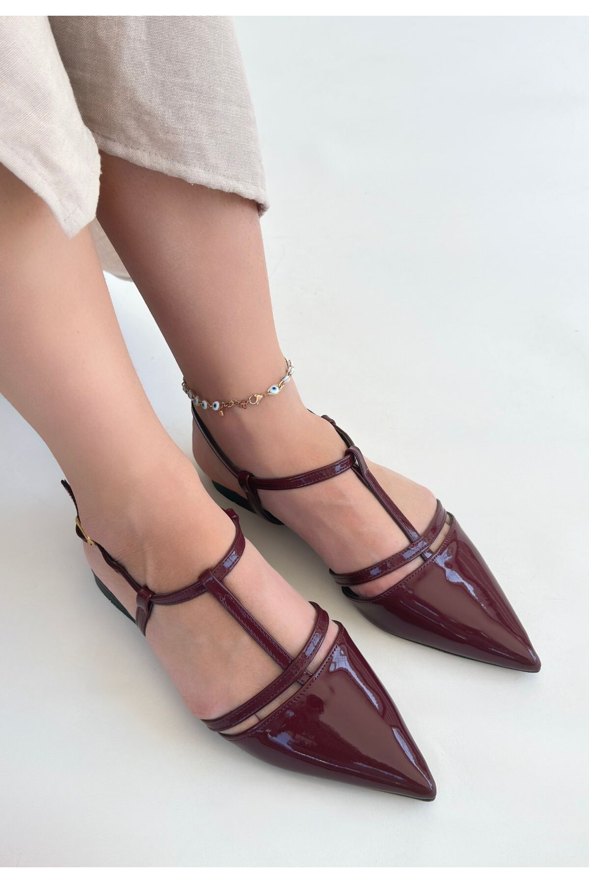 Canca Bordo Rugan Babet Ayakkabı - Lisinya