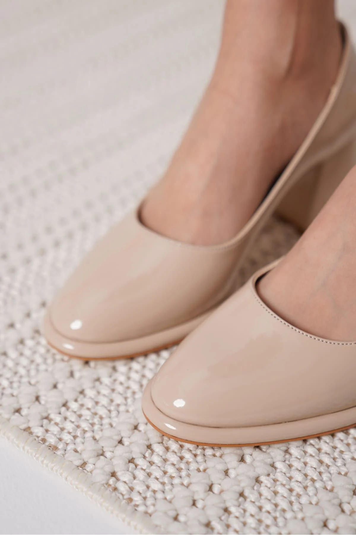 Candie Nude Renk Rugan Kadın Stiletto Ayakkabı