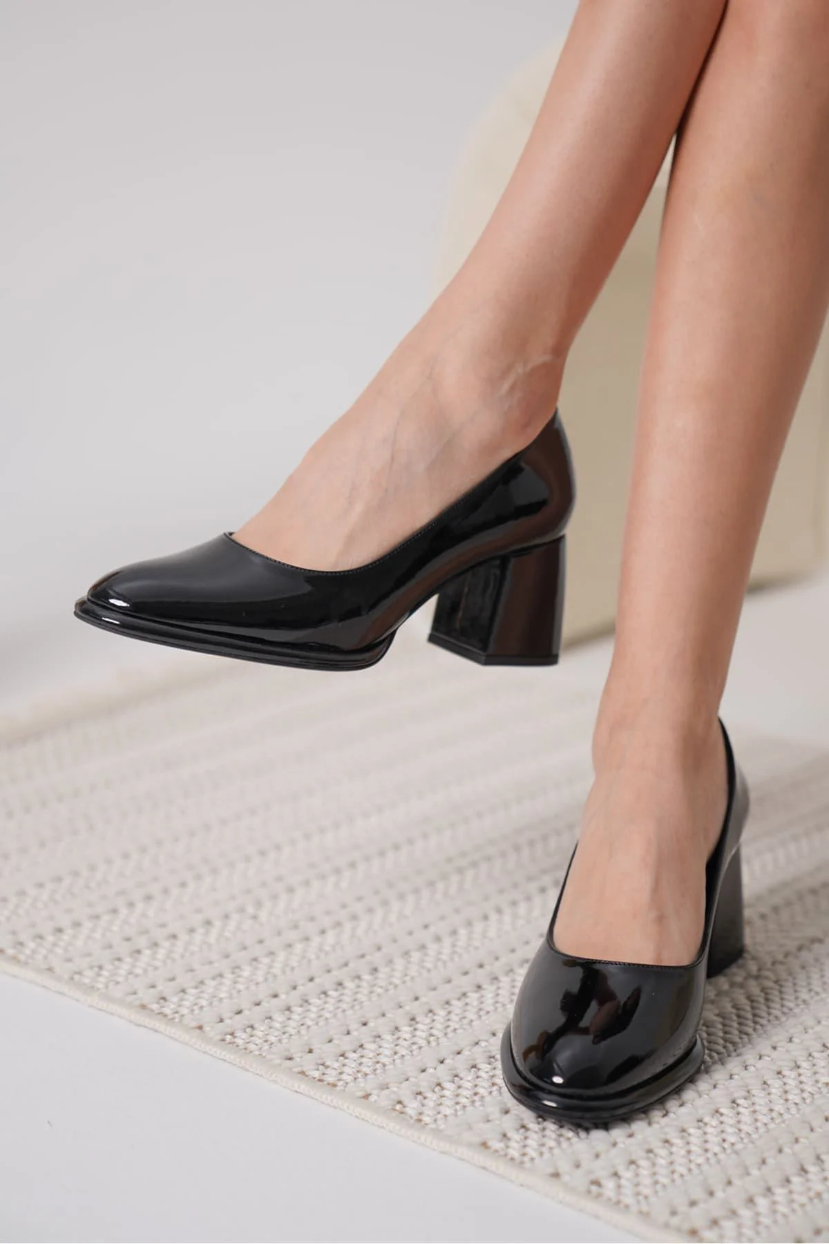 Candie Siyah Rugan Kadın Stiletto