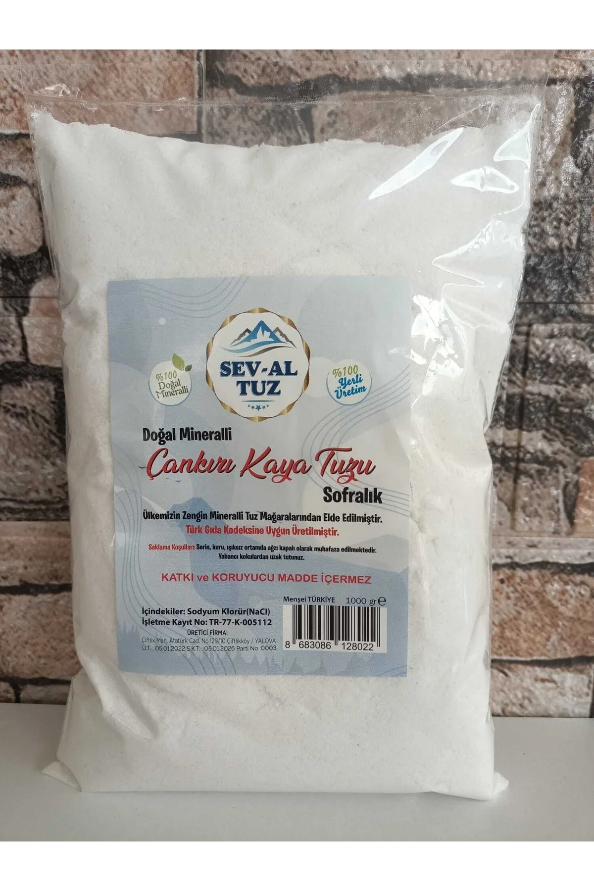 Çankırı Kaya Tuzu Taş Değirmende Çekilmiş Doğal Kaya Tuzu 1000 Gr