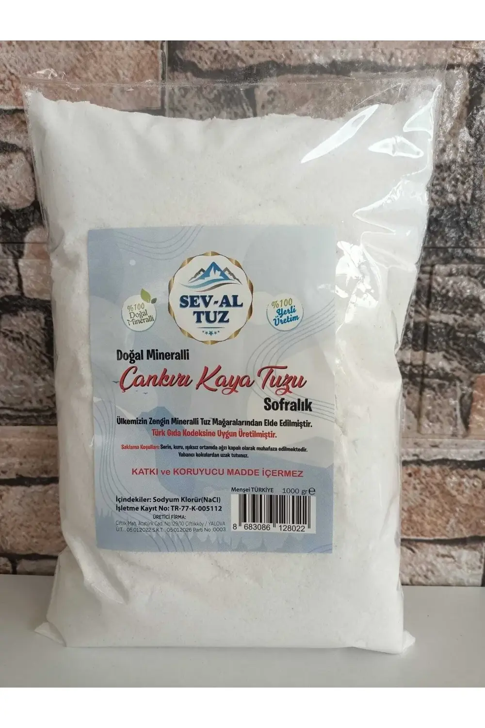 Çankırı Kaya Tuzu Taş Değirmende Çekilmiş Doğal Kaya Tuzu 1000 Gr