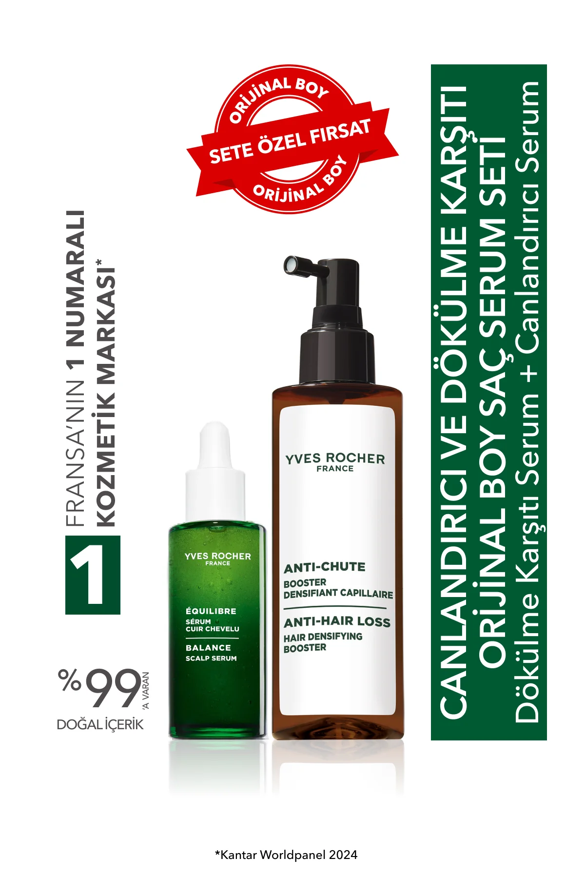 Canlandırıcı ve Dökülme Karşıtı Orijinal Boy Saç Serum Seti-Serum