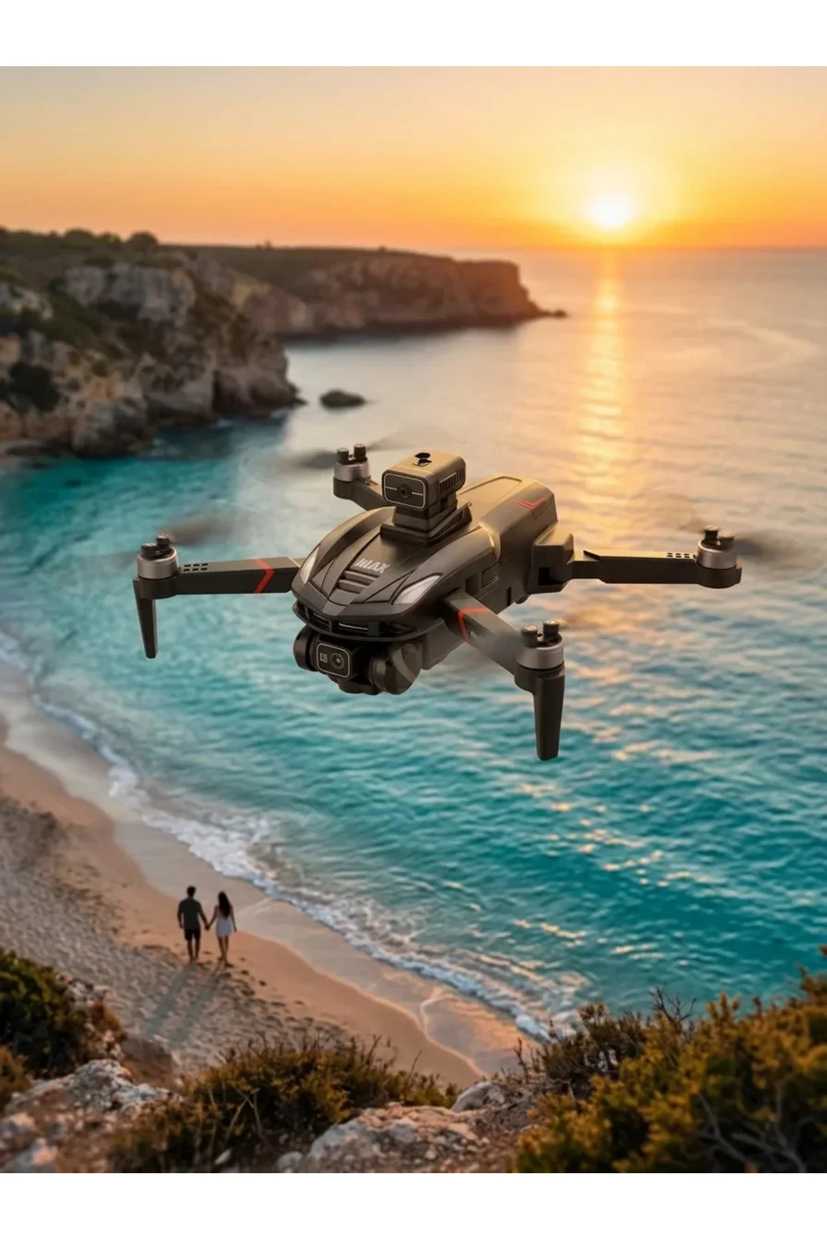 Canlı Görüntü Aktarımlı Çift Kameralı Uzaktan Kumandalı Drone