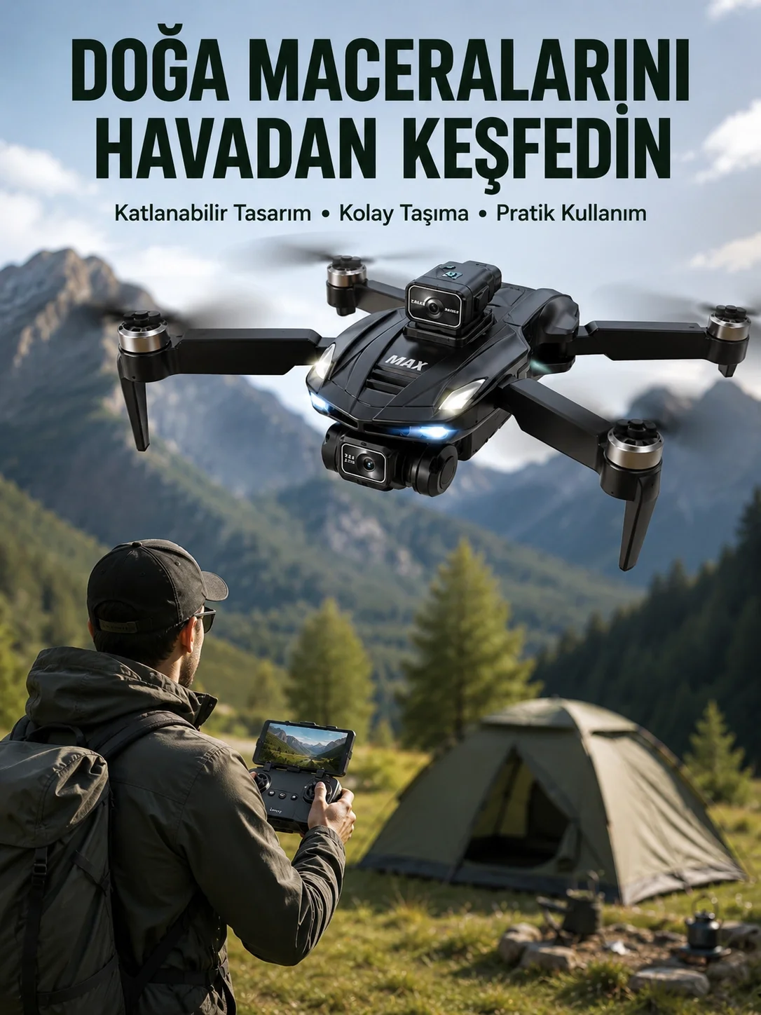 Canlı Görüntü Aktarımlı Çift Kameralı Uzaktan Kumandalı Drone Fiyatı, Yorumları ve Özellikleri