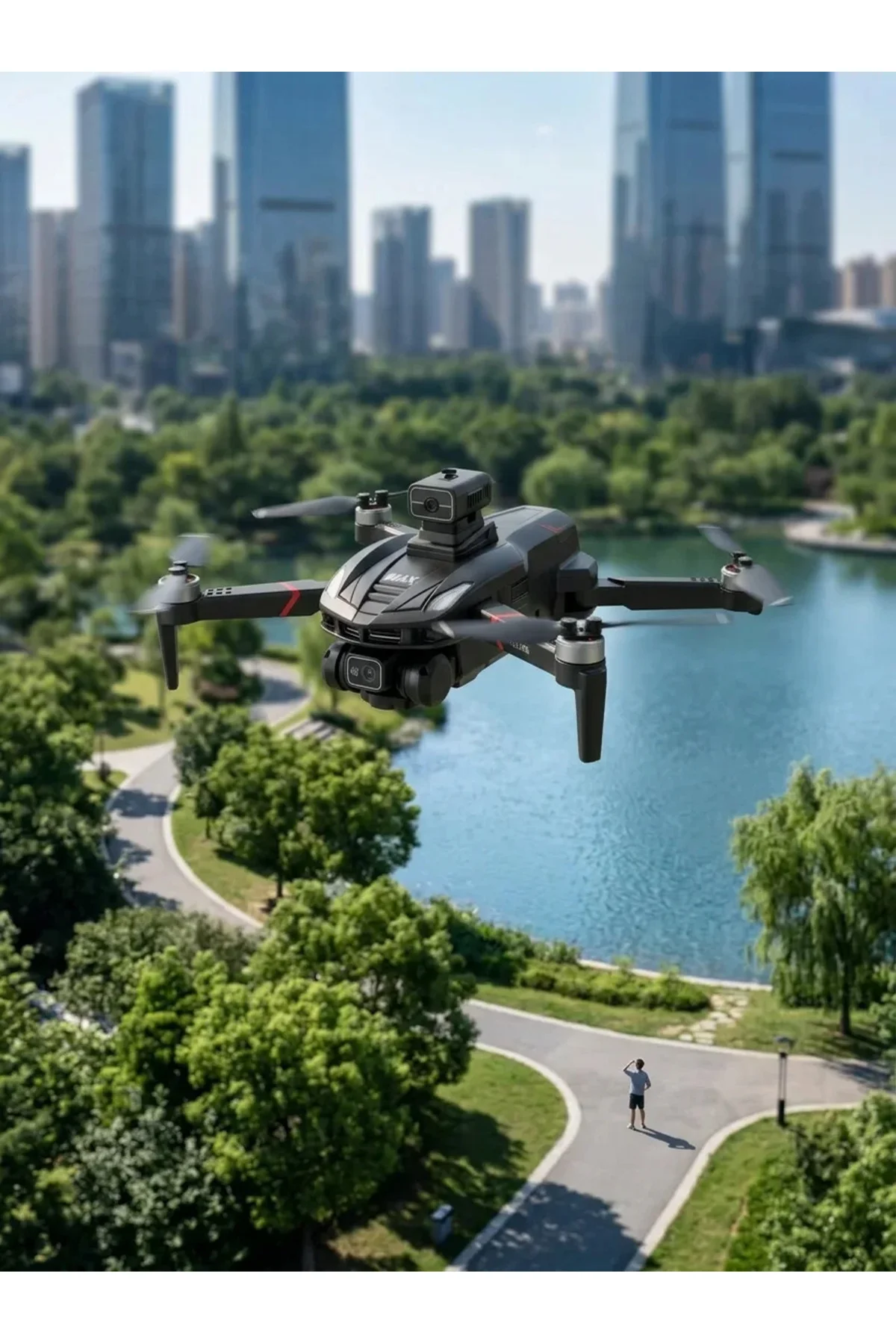 Canlı Görüntü Aktarımlı Çift Kameralı Uzaktan Kumandalı Drone
