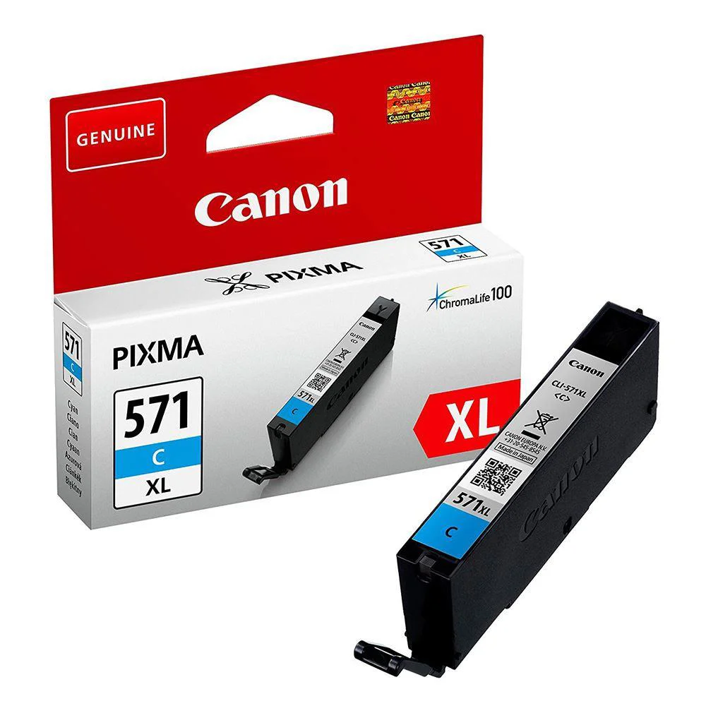 Canon CLI-571XL C Cyan Mavi Yüksek Kapasiteli Mürekkep Kartuş TS5