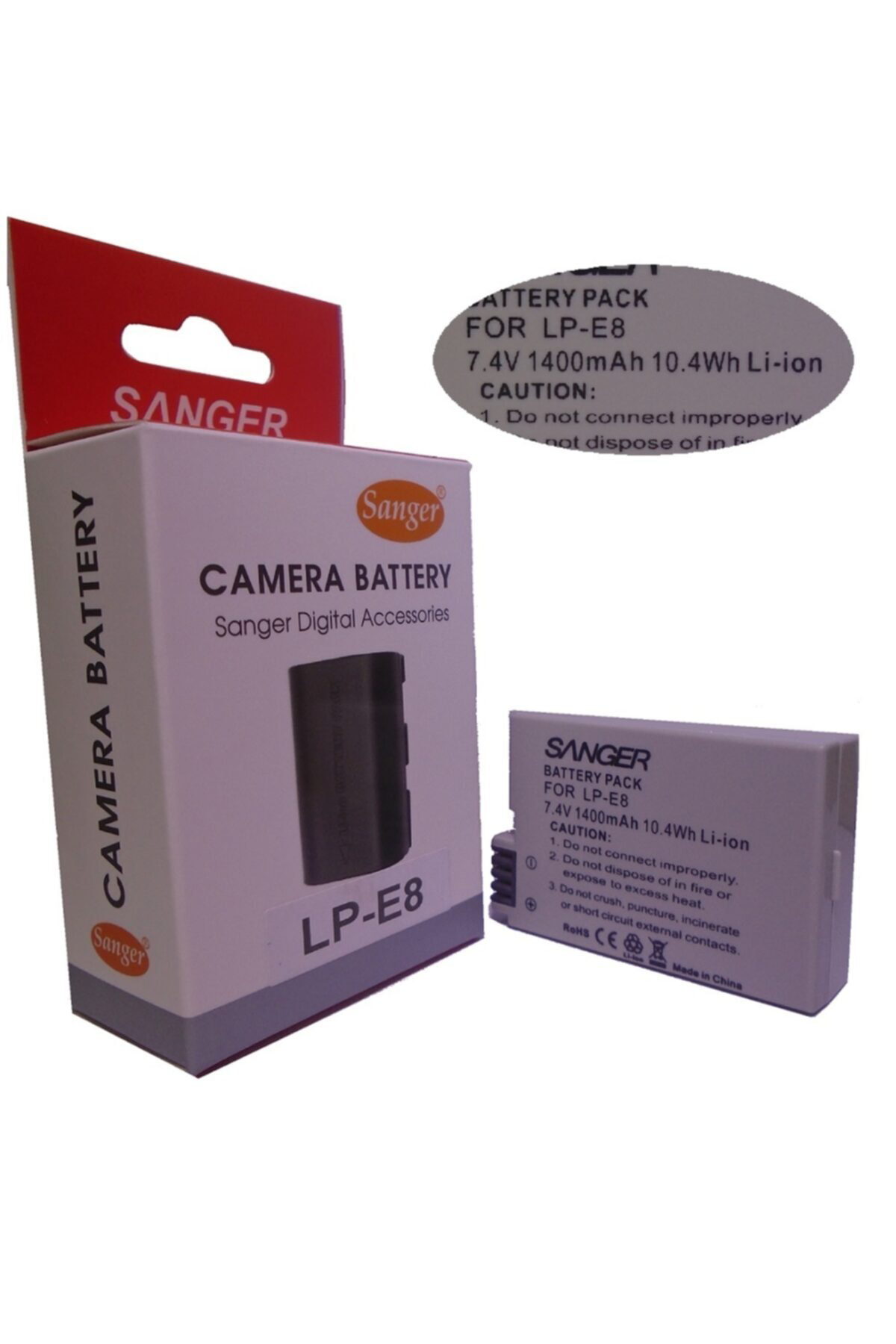 Sanger Canon Eos, Rebel, T2i, T3i, T4i, T5i Fotoğraf Makinesi Batarya