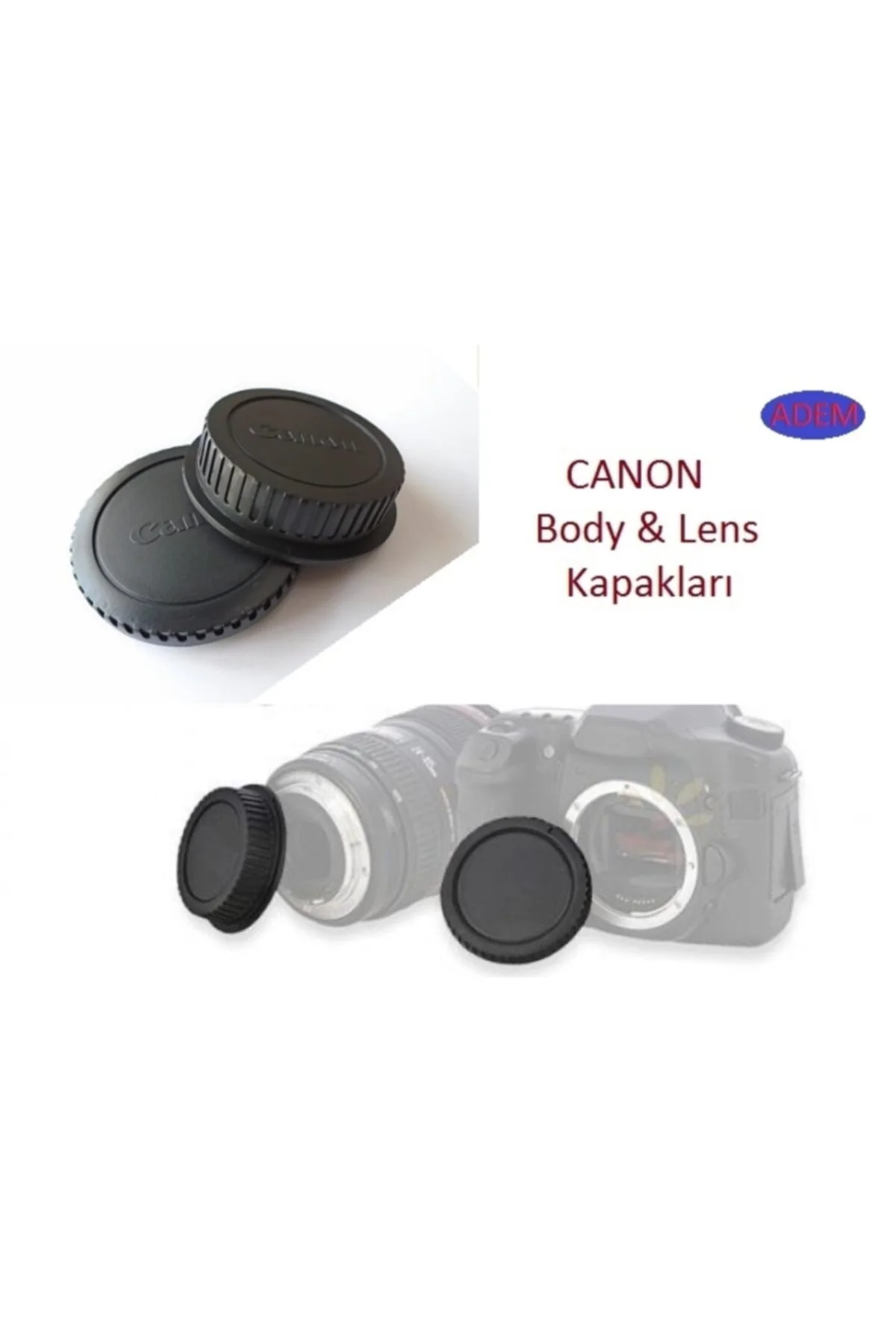 Canon Fotoğraf Makinesi Body Kapağı Canon Objektif Kapağı