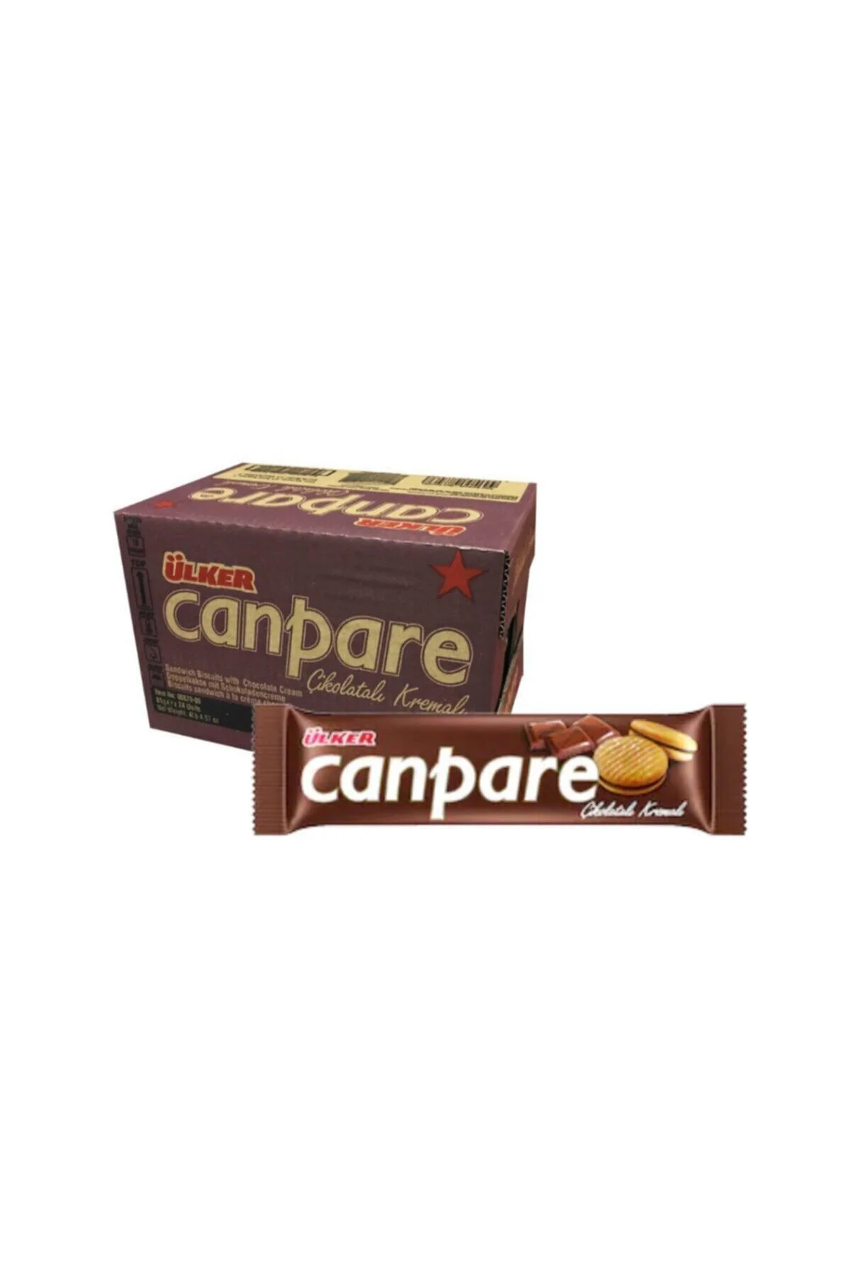 Canpare Çikolata Kremalı Bisküvi 81 Gr (24 Adet)