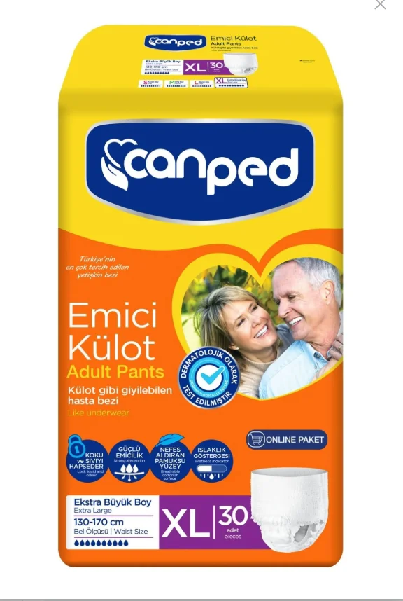 Canped emici külot hasta bezi XL beden 30 Adet (Extra büyük boy)