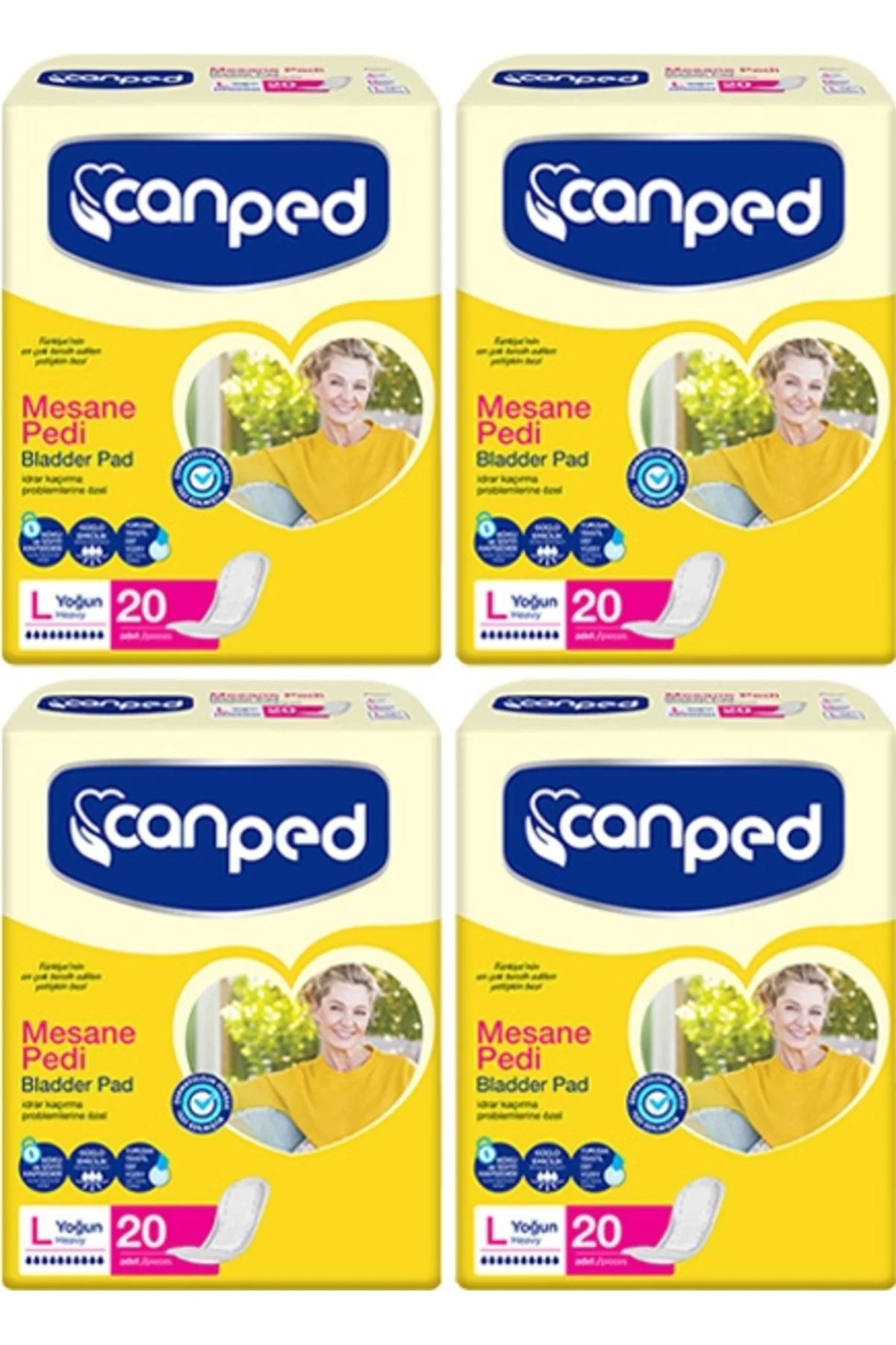 Canped Mesane Pedi Avantaj Paketi Yoğun Büyük Boy L 20'Li x 4 80 Adet