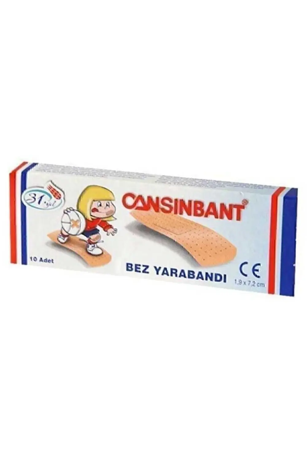 Cansınbant Bez Yarabandı 10'lu 10 Paket (100 Adet)