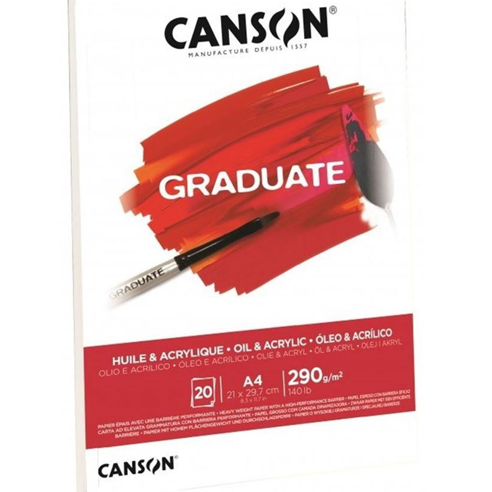Canson Çizim Bloğu Graduate Yağlı Boya Ve Akrilik 20 Syf A5 290 G