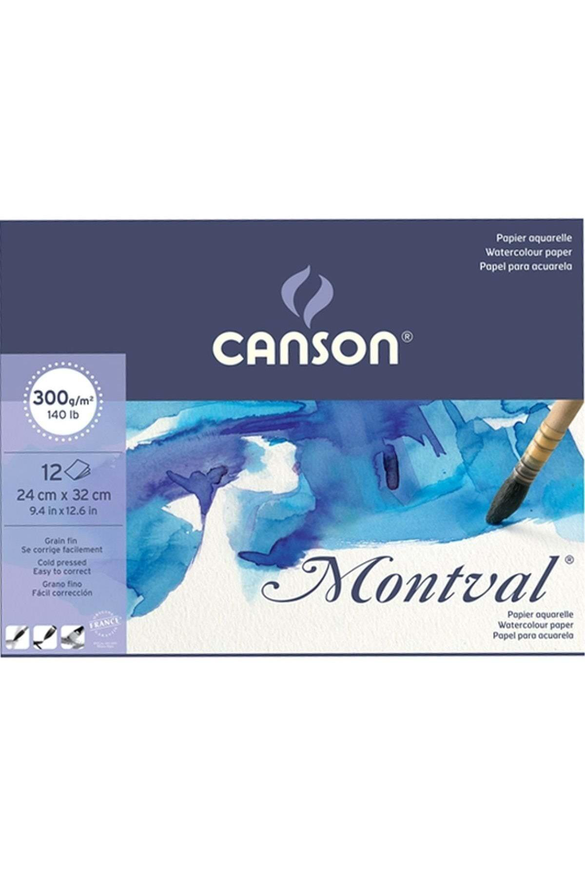 Canson Montval Sulu Boya Blok Pad Canmontv 12 Syf 24x32 300 GR