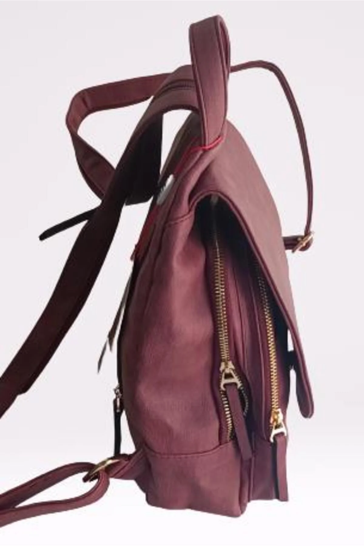 Çanta 90214 Los Angales Polo Club Model 6411 Fuşya Suni Deri El Yapım - Görsel 3