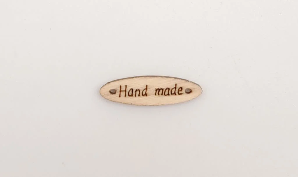 Çanta Aksesuar 0.8X2.8 Cm Cm Ahşap Etiket 1 Adet No:3