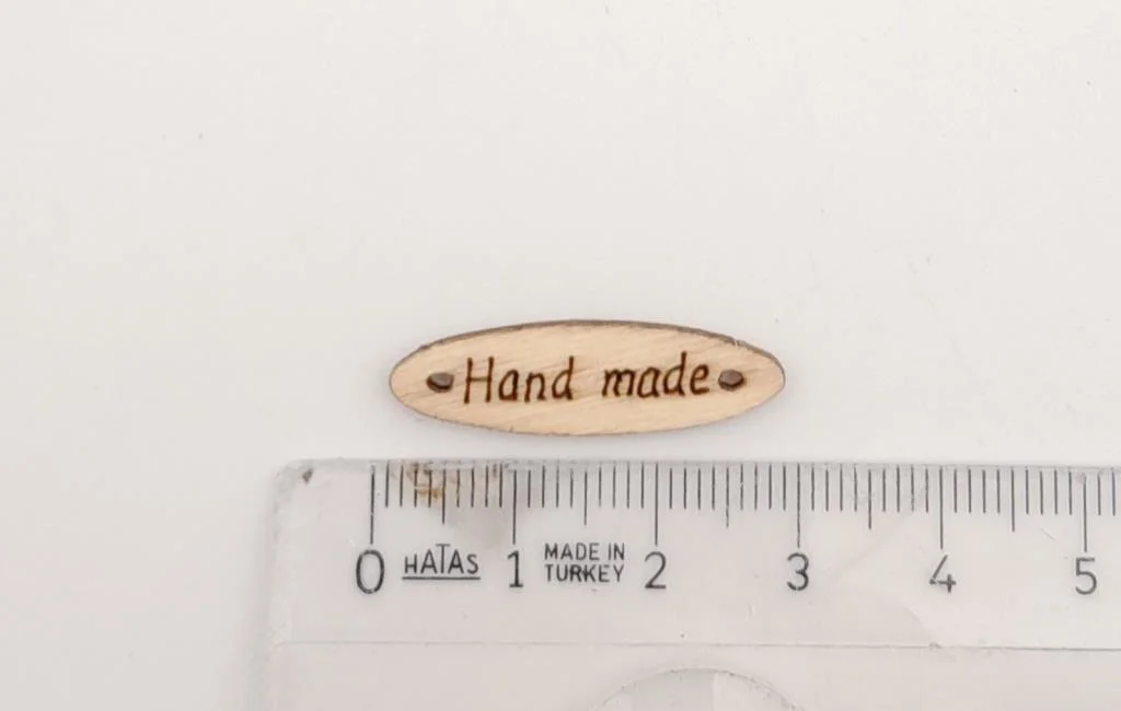 Çanta Aksesuar 0.8X2.8 Cm Cm Ahşap Etiket 1 Adet No:3