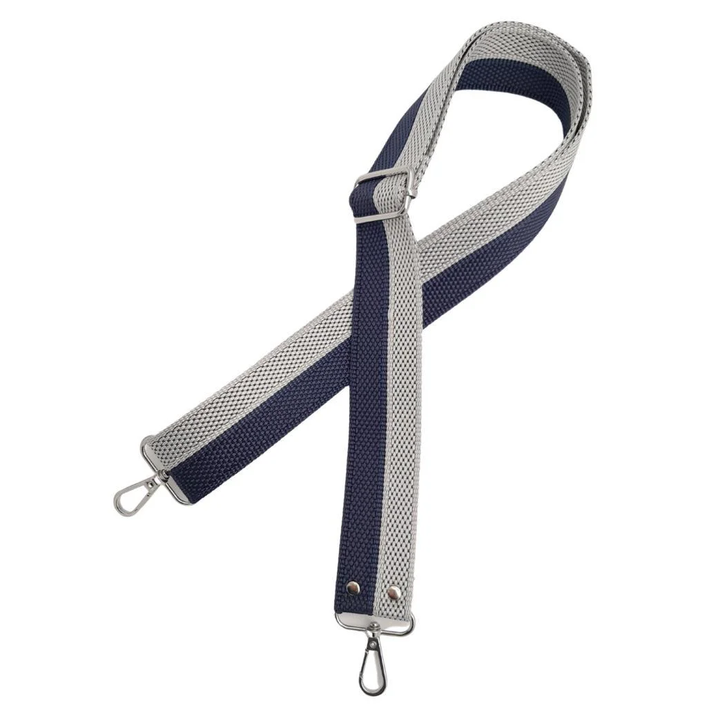 Çanta Aksesuar 120x4 cm Polyester Kolon Çanta Sapı Lacivert Gri R Çanta Aksesuar 120x4 cm Polyester Kolon Çanta Sapı Lacivert Gri R