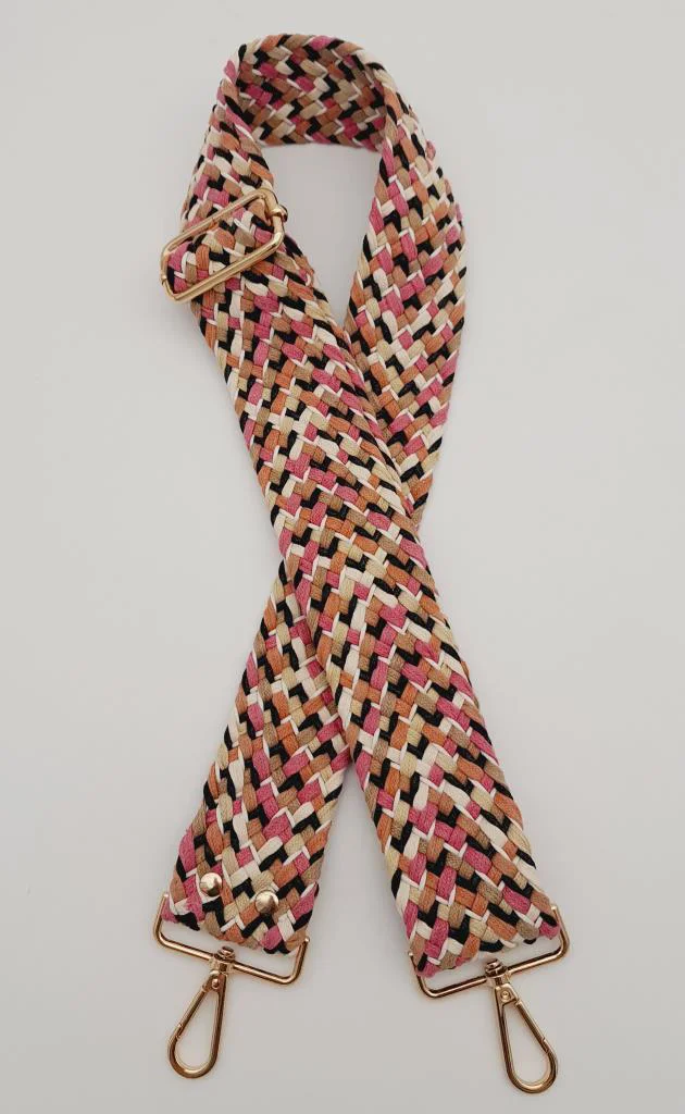 Çanta Aksesuar 120x5 cm Renkli Hasır Örgü Model Pamuklu Kolon Çan