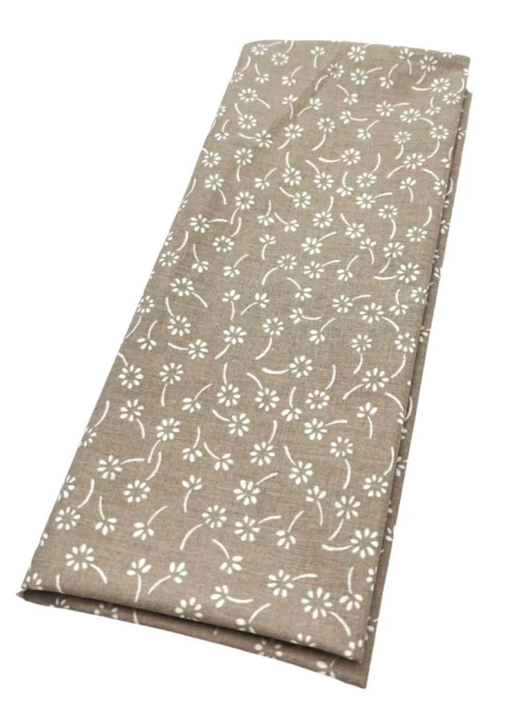 Çanta Aksesuar 120x50 cm Pamuklu Astarlık Kumaş Bej Çıtır Çiçek D