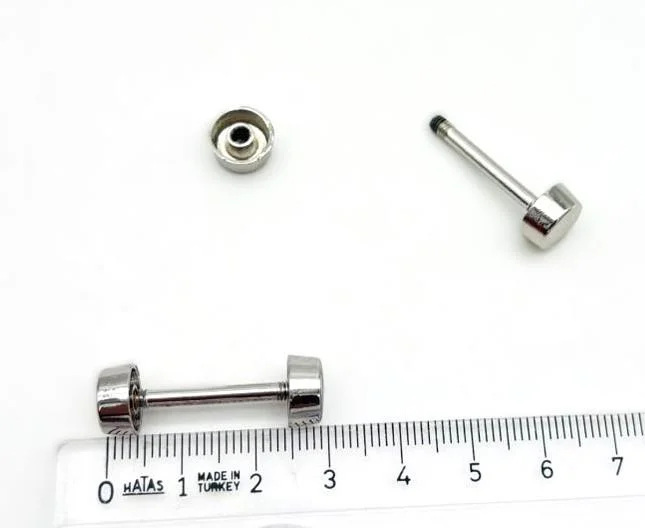 Çanta Aksesuar 3 Cm Vidalı Böce Silvery Renk (Halter) 2 Adet