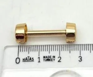 Çanta Aksesuar 3 Cm Vidalı Böce Light Golden Renk (Halter) 2 Adet