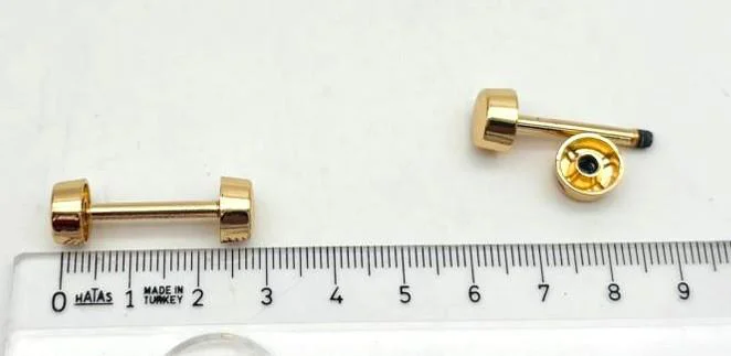 Çanta Aksesuar 3 Cm Vidalı Böce Light Golden Renk (Halter) 2 Adet