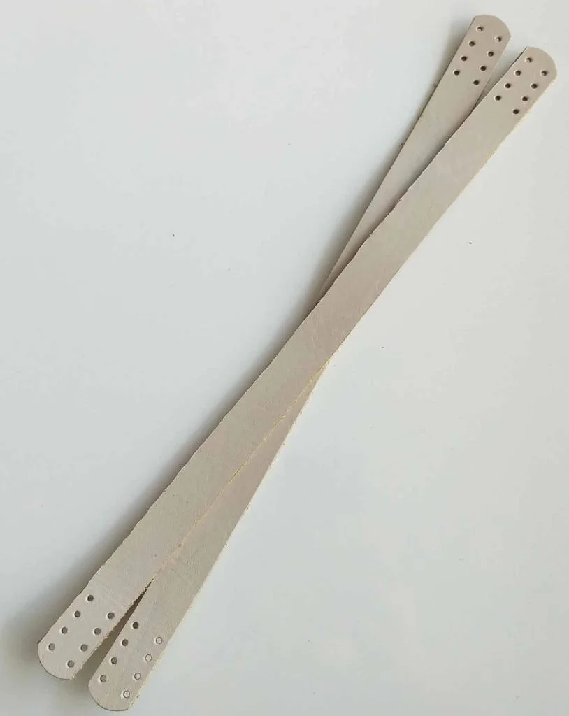 Çanta Aksesuar 35X2 Cm Gerçek Deri Çift Sap Krem Renk