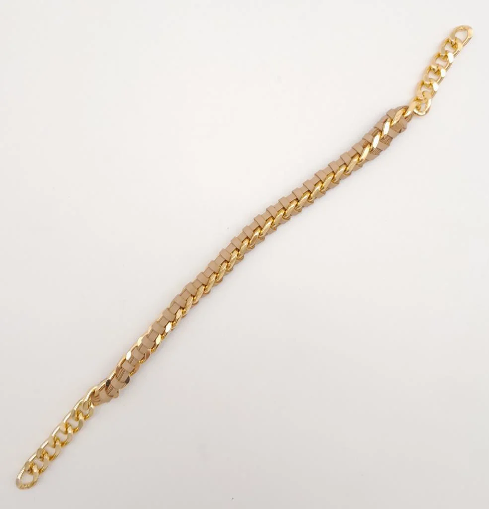 Çanta Aksesuar 40 cm Derili Zincir Vizon Renk Light Gold Metalli