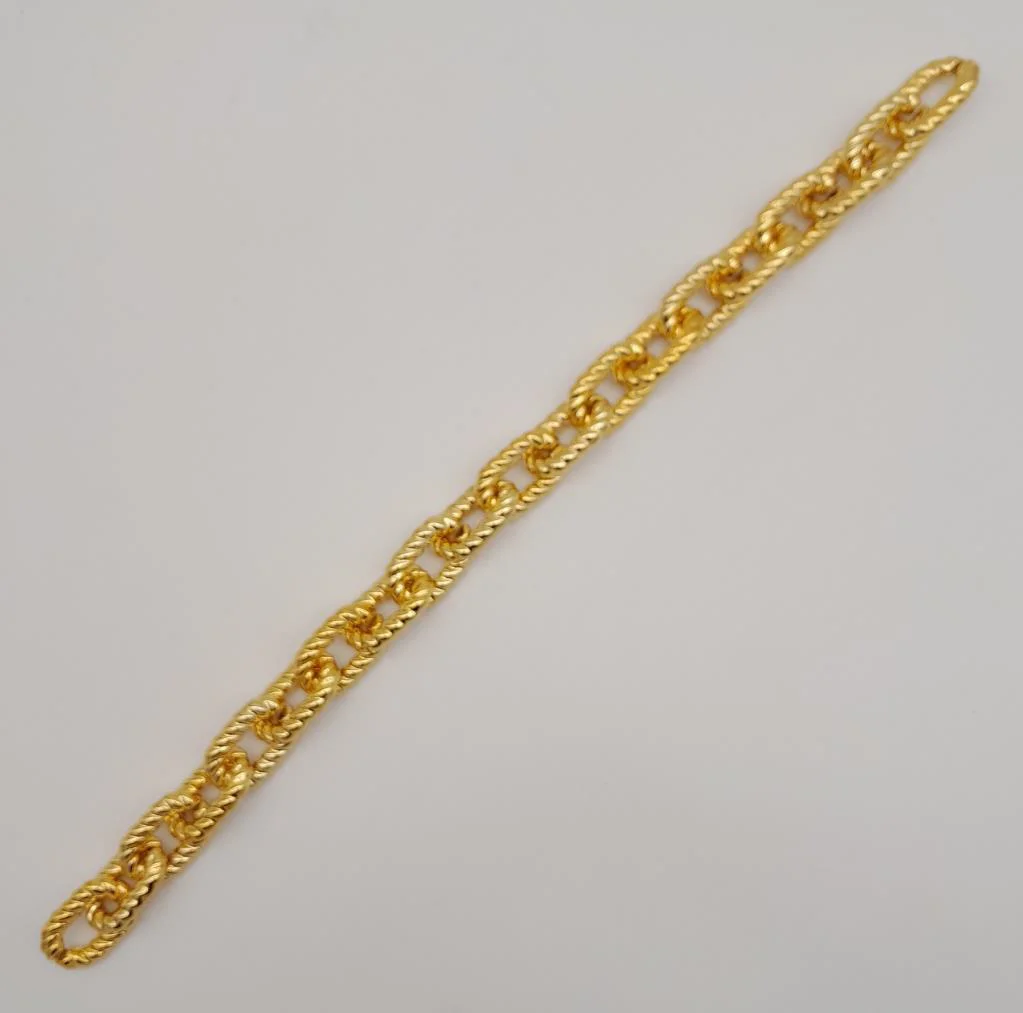 Çanta Aksesuar 45 cm Burgu Model Metal Görünümlü Light Gold Renk 
