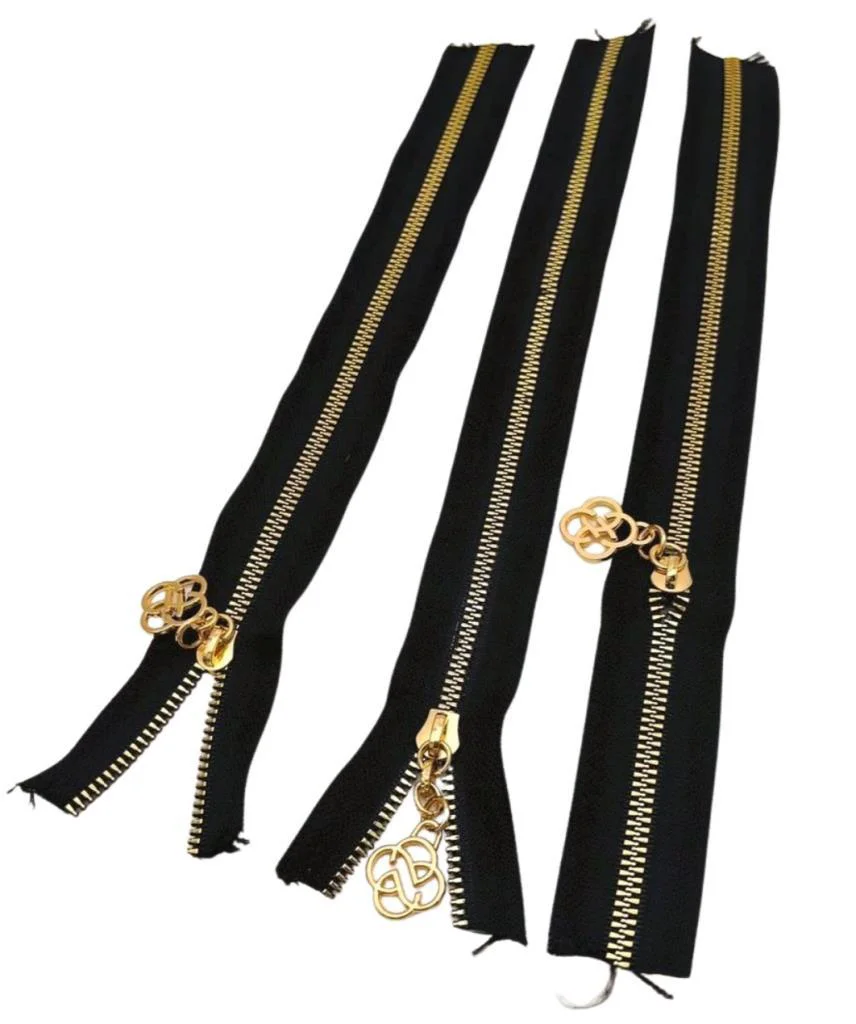 Çanta Aksesuar Başlıklı Fermuar Set 30 Cm Light Gold Metal Siyah 