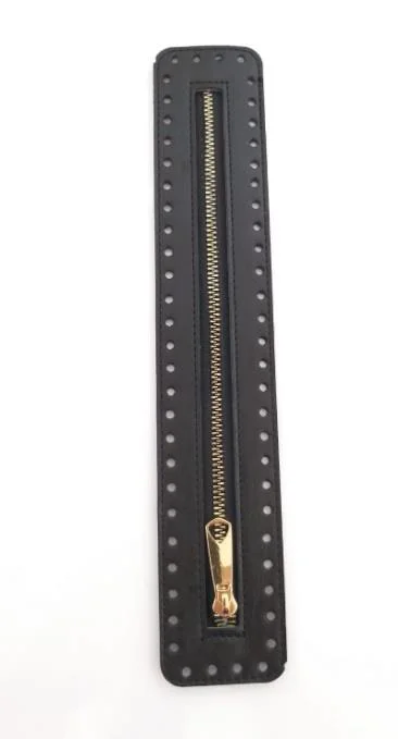 Çanta Aksesuar Derili Fermuar Yeni Model Siyah 30 Cm Light Gold